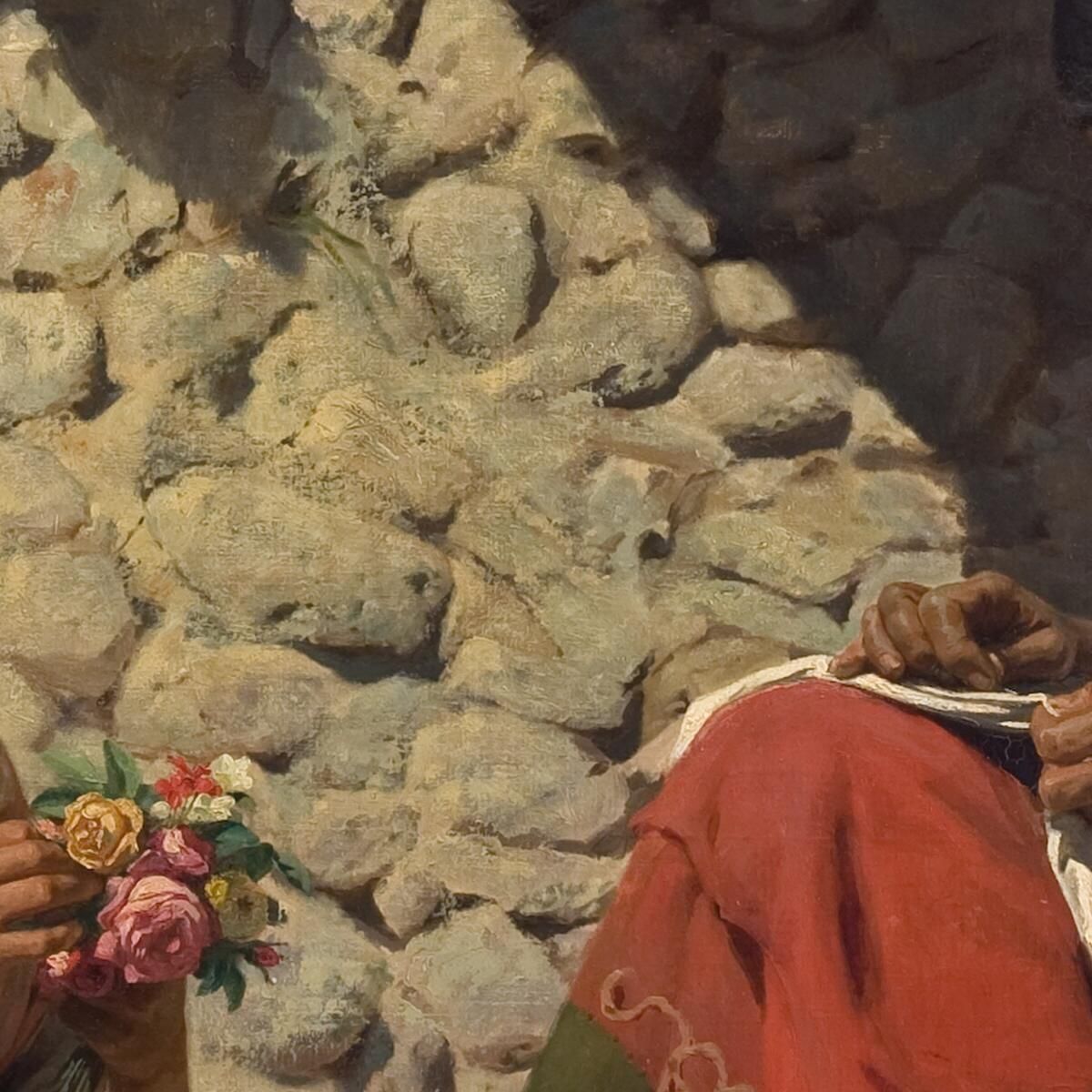 Two Gypsy Women Outside Their Cottage Spain Peder Severin Krøyer psk63 canvas print
