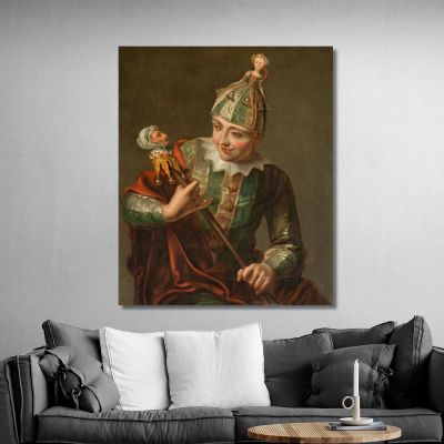 Jeune Garçon En Costume De Folie Philippe Mercier pmr5 canvas print 