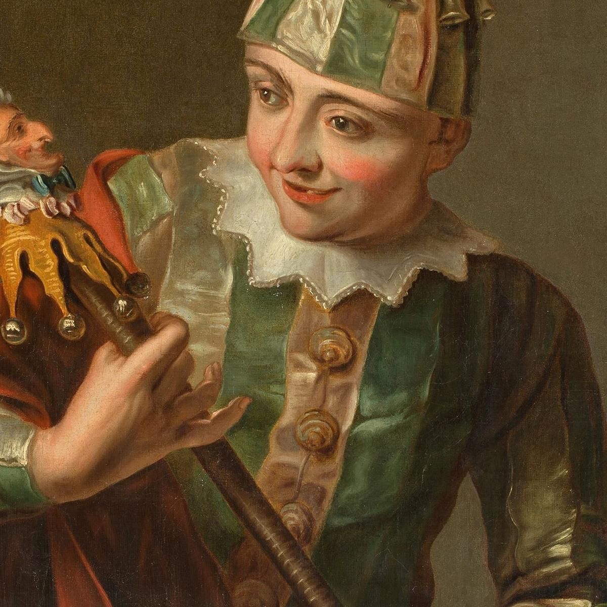 Jeune Garçon En Costume De Folie Philippe Mercier pmr5 canvas print
