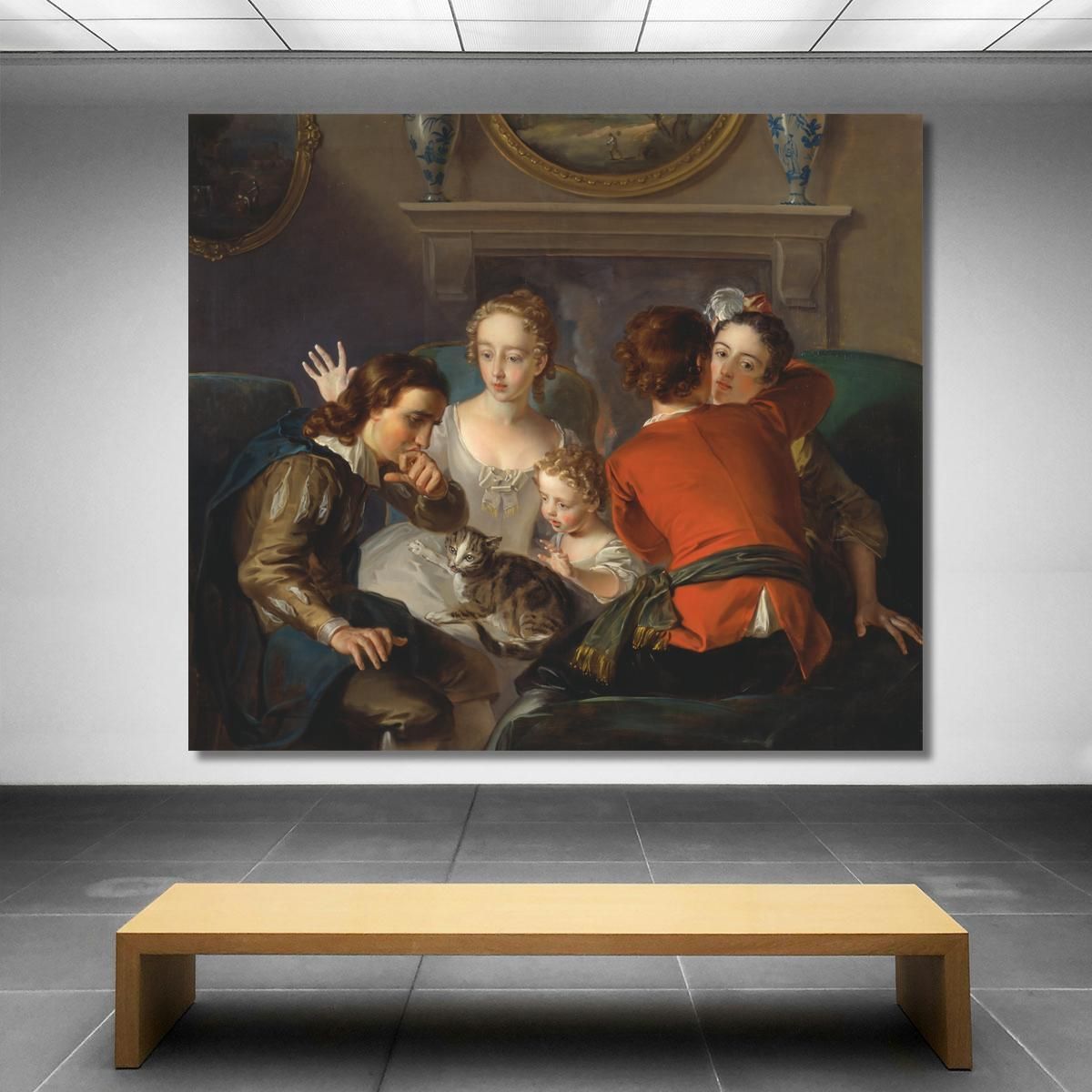 The Sense Of Touch Philippe Mercier pmr16 canvas print 