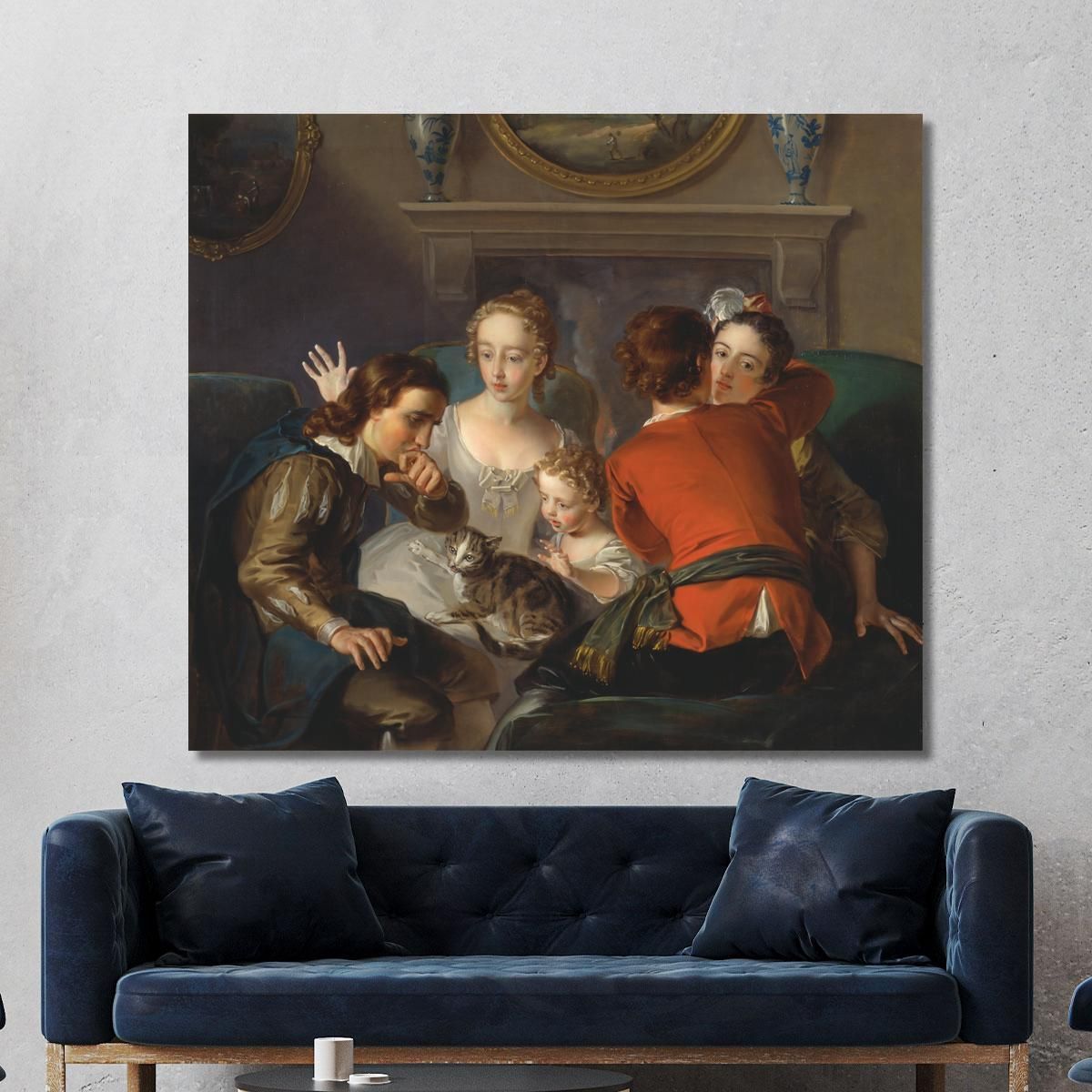 The Sense Of Touch Philippe Mercier pmr16 canvas print 