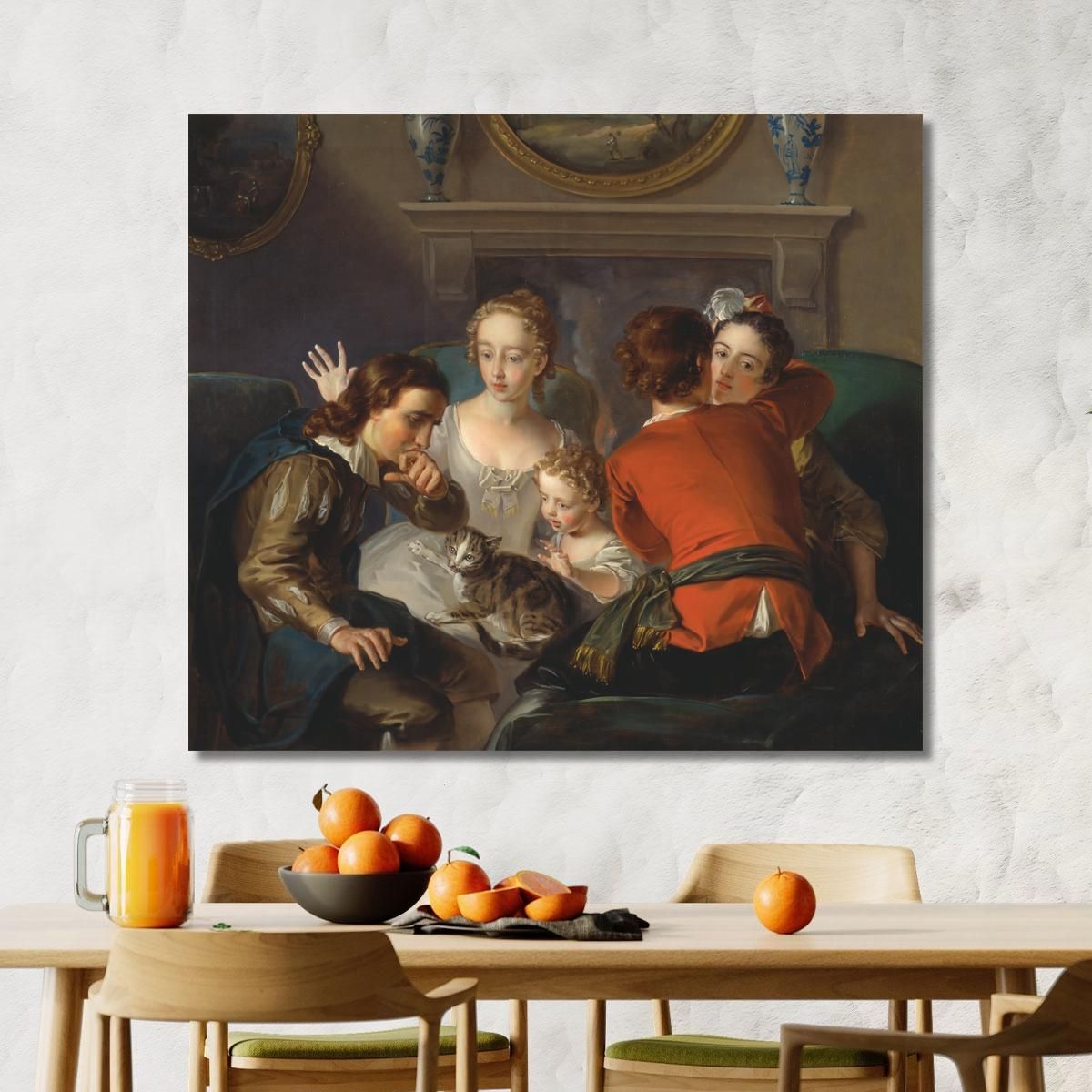 The Sense Of Touch Philippe Mercier pmr16 canvas print 