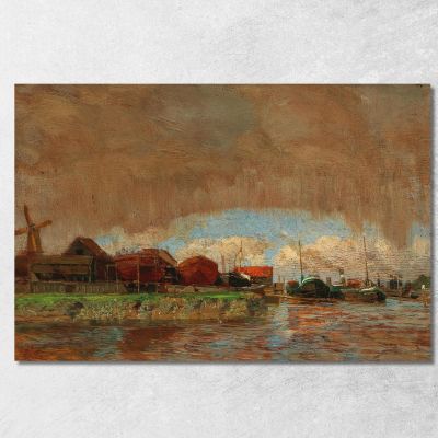 Rain And Sunshine In Dordrecht Tina Blau tbl49 canvas print 