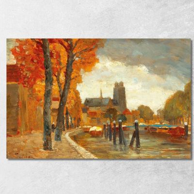 Scene In Dordrecht Tina Blau tbl52 canvas print 