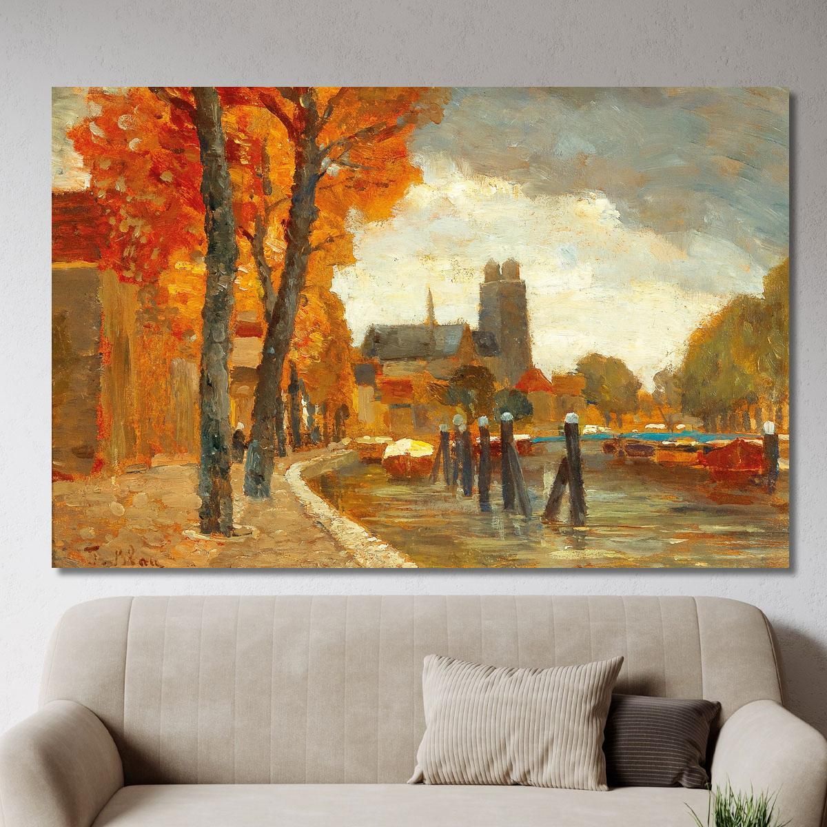 Scene In Dordrecht Tina Blau tbl52 canvas print 