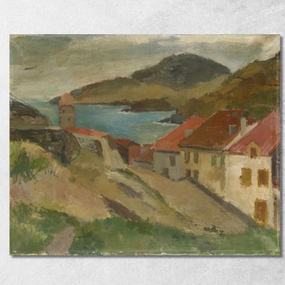 View From Fort Miradou In Collioure Walter Kurt Wiemken wkw19 canvas print 