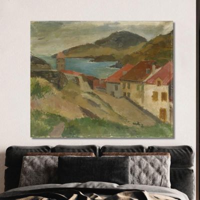 View From Fort Miradou In Collioure Walter Kurt Wiemken wkw19 canvas print 