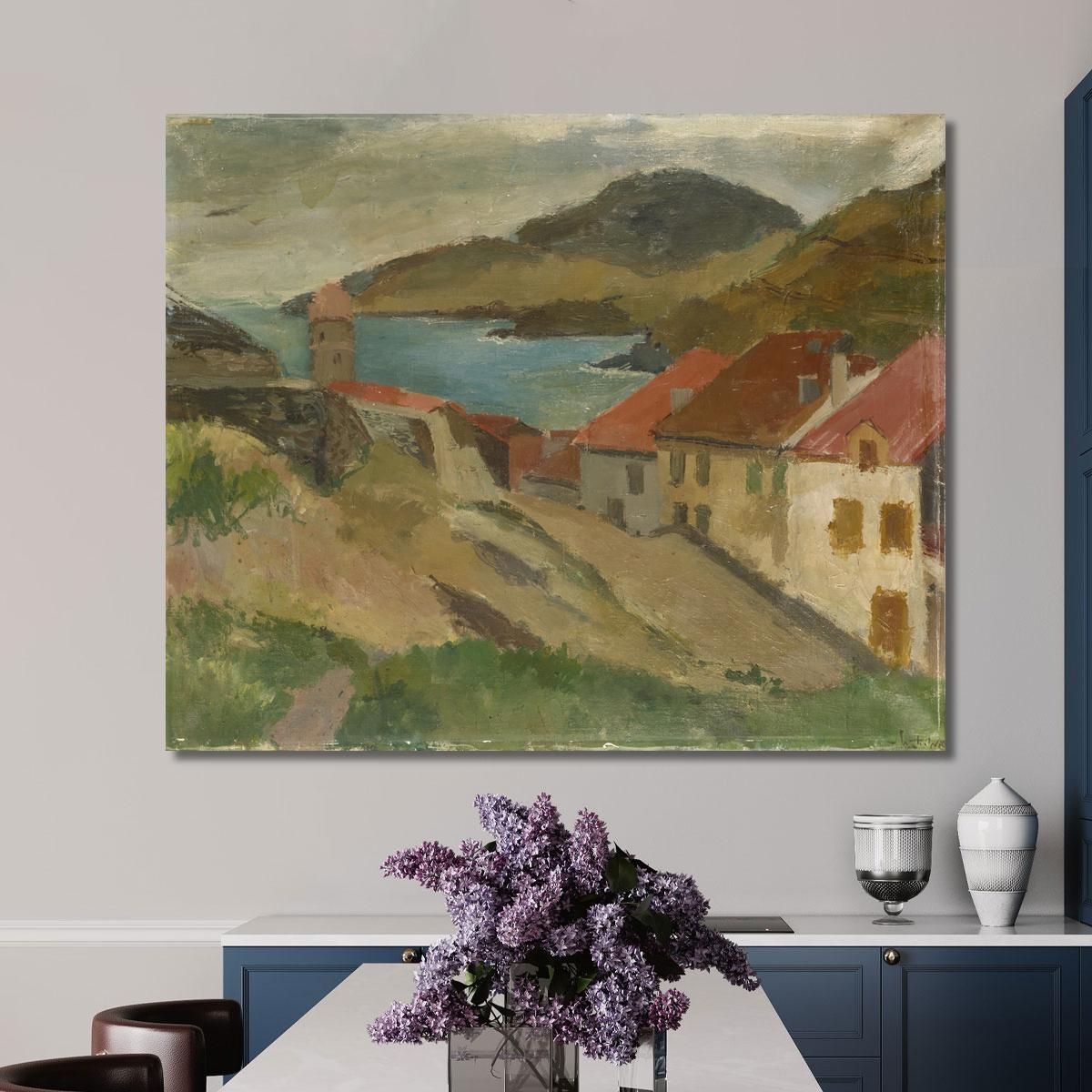 View From Fort Miradou In Collioure Walter Kurt Wiemken wkw19 canvas print 