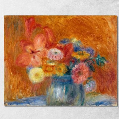 Green Bowl Of Flowers William James Glackens wjg23 canvas print 
