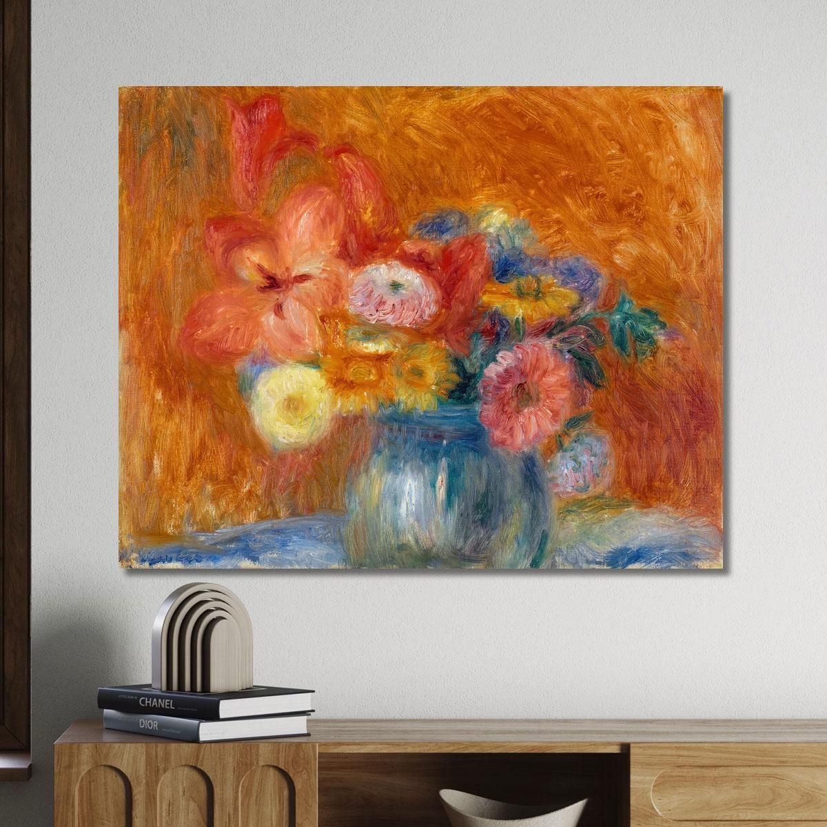 Green Bowl Of Flowers William James Glackens wjg23 canvas print 