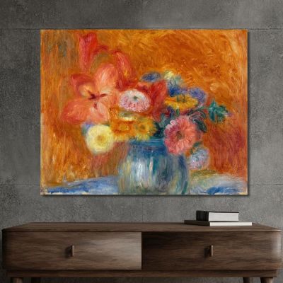 Green Bowl Of Flowers William James Glackens wjg23 canvas print 