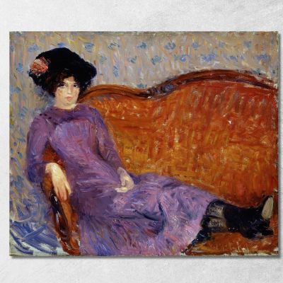 The Purple Dress William James Glackens wjg59 canvas print 