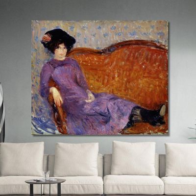 The Purple Dress William James Glackens wjg59 canvas print 