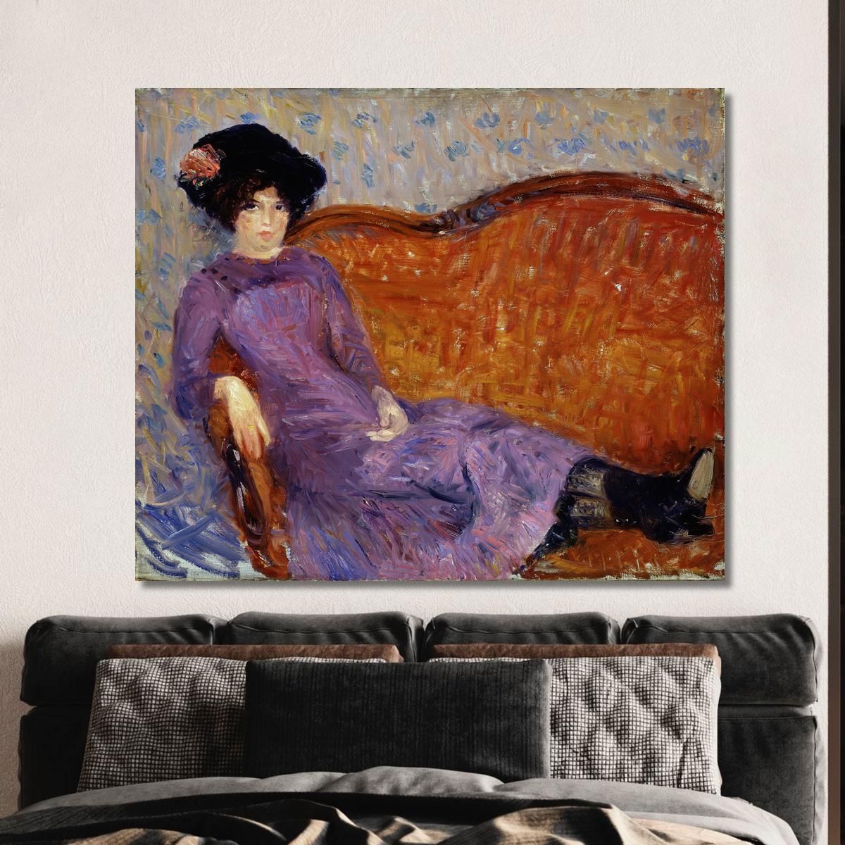 The Purple Dress William James Glackens wjg59 canvas print 