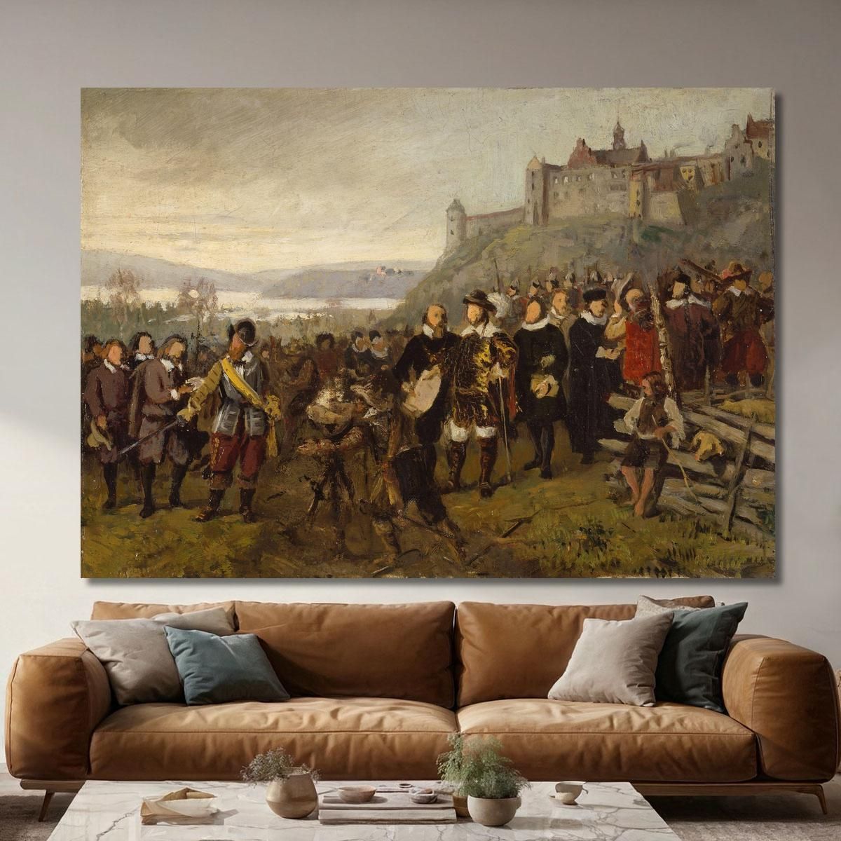 Christian Iv Founding Christiania (Sketch) Adolph Tidemand atd13 canvas print 