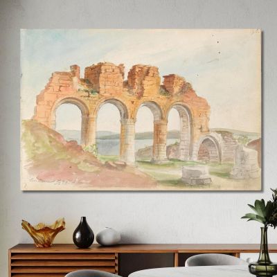 Hamar Cathedral Ruins Adolph Tidemand atd15 canvas print 