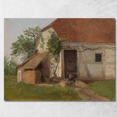 Farm At Goldsheim Adolph Tidemand atd16 canvas print 