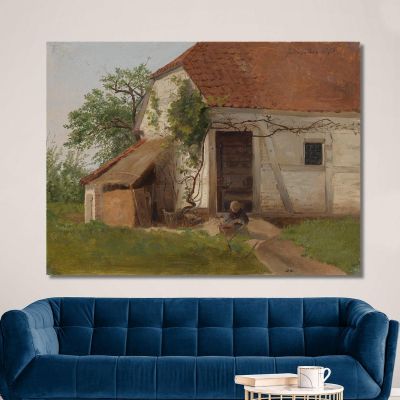 Farm At Goldsheim Adolph Tidemand atd16 canvas print 