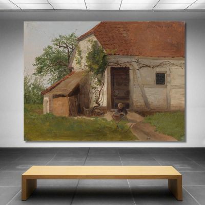 Farm At Goldsheim Adolph Tidemand atd16 canvas print 