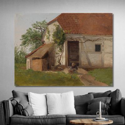 Farm At Goldsheim Adolph Tidemand atd16 canvas print 