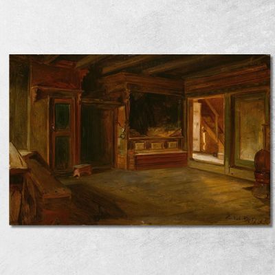 Farm Interior From Sandak Adolph Tidemand atd18 canvas print 