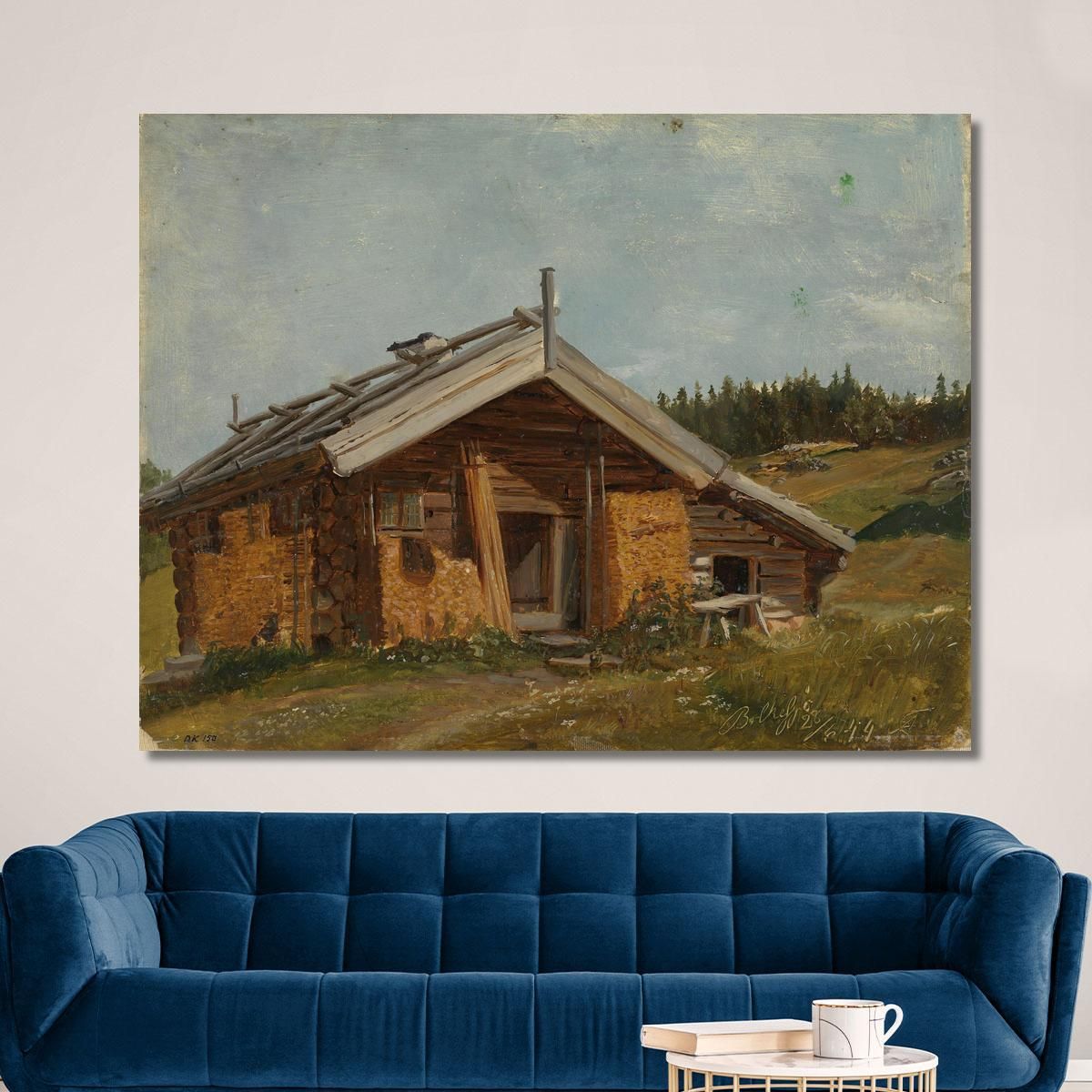 Farmhouse At Bolkesjø Adolph Tidemand atd21 canvas print 