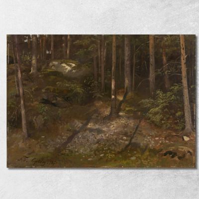 Forest Study Adolph Tidemand atd25 canvas print 