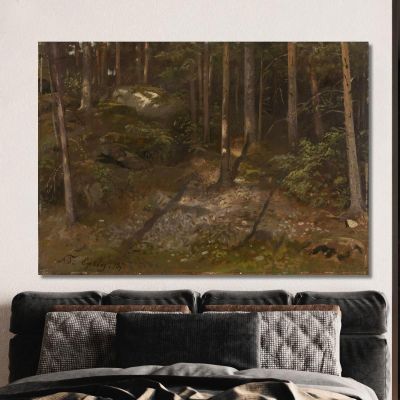 Forest Study Adolph Tidemand atd25 canvas print 