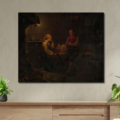 The Sick Child Adolph Tidemand atd32 canvas print 