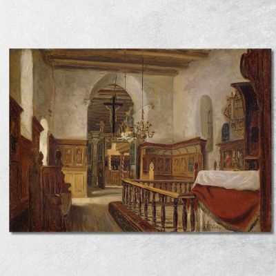 Interior From The Church At Voss Adolph Tidemand atd34 canvas print 