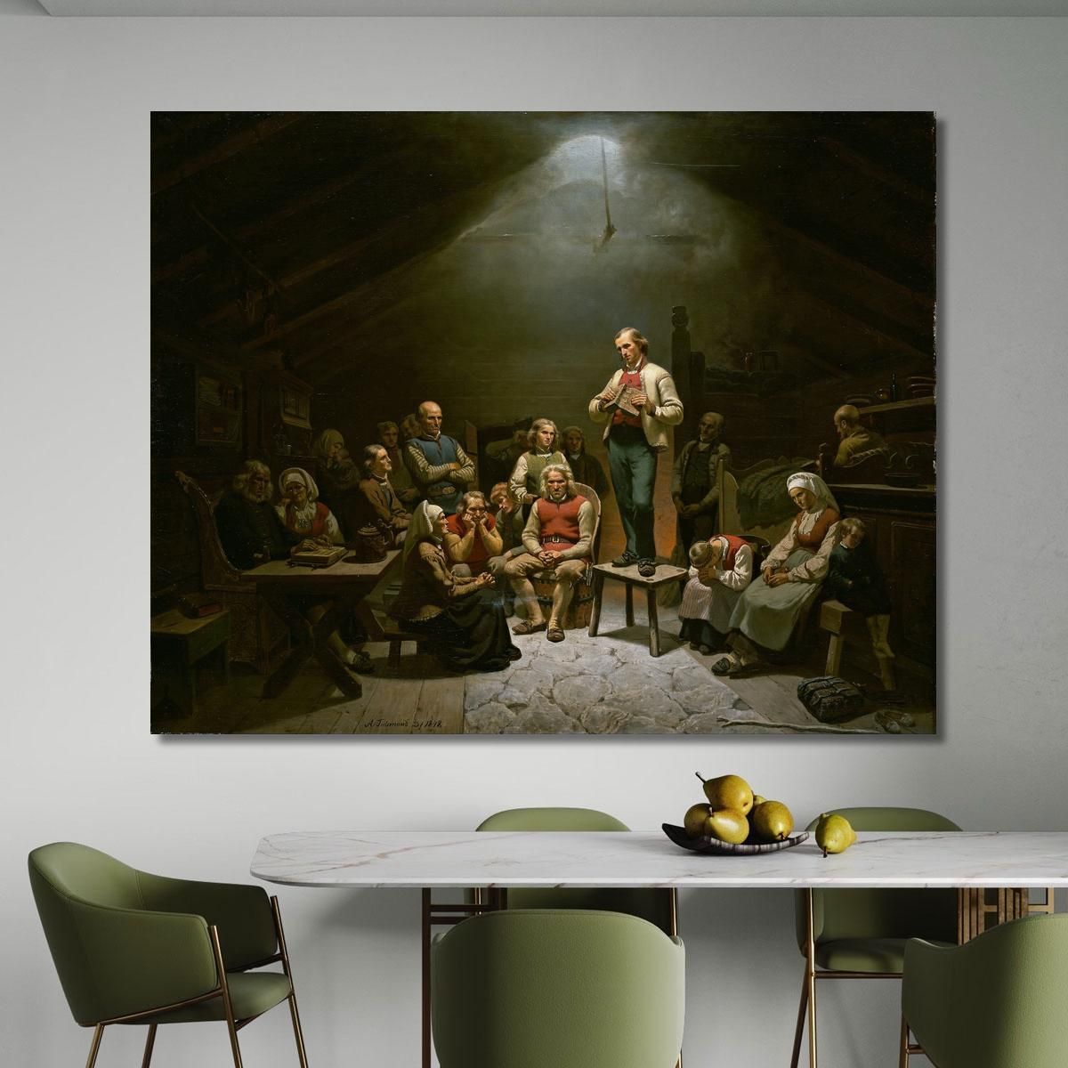 Low Church Devotion Adolph Tidemand atd41 canvas print 