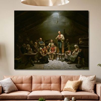 Low Church Devotion Adolph Tidemand atd41 canvas print 