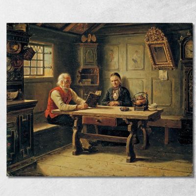 Old Age Solitude Adolph Tidemand atd45 canvas print 