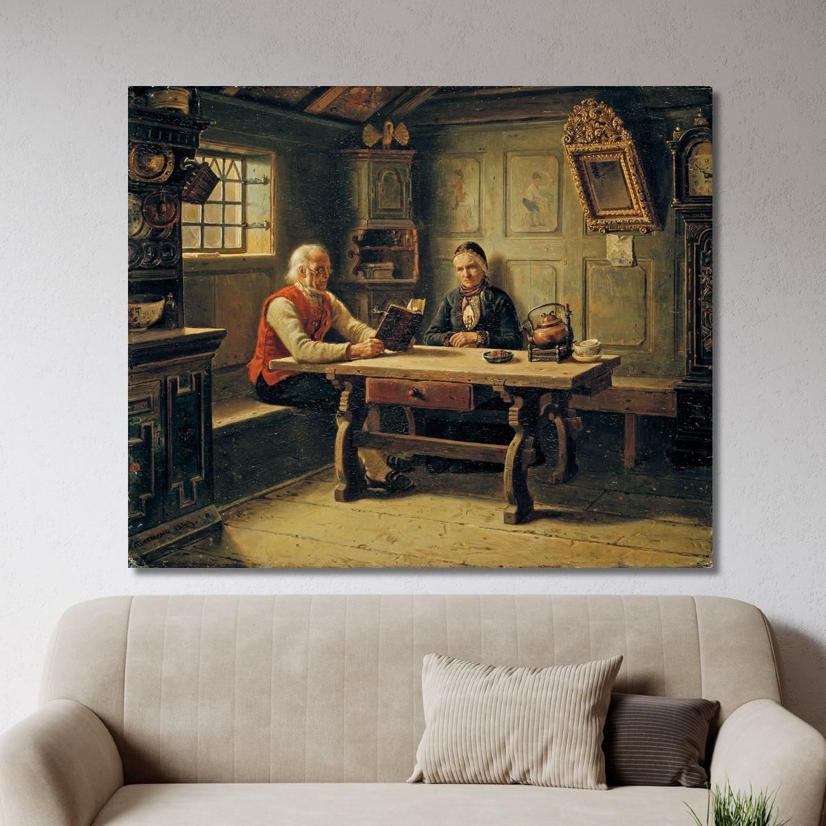 Old Age Solitude Adolph Tidemand atd45 canvas print 