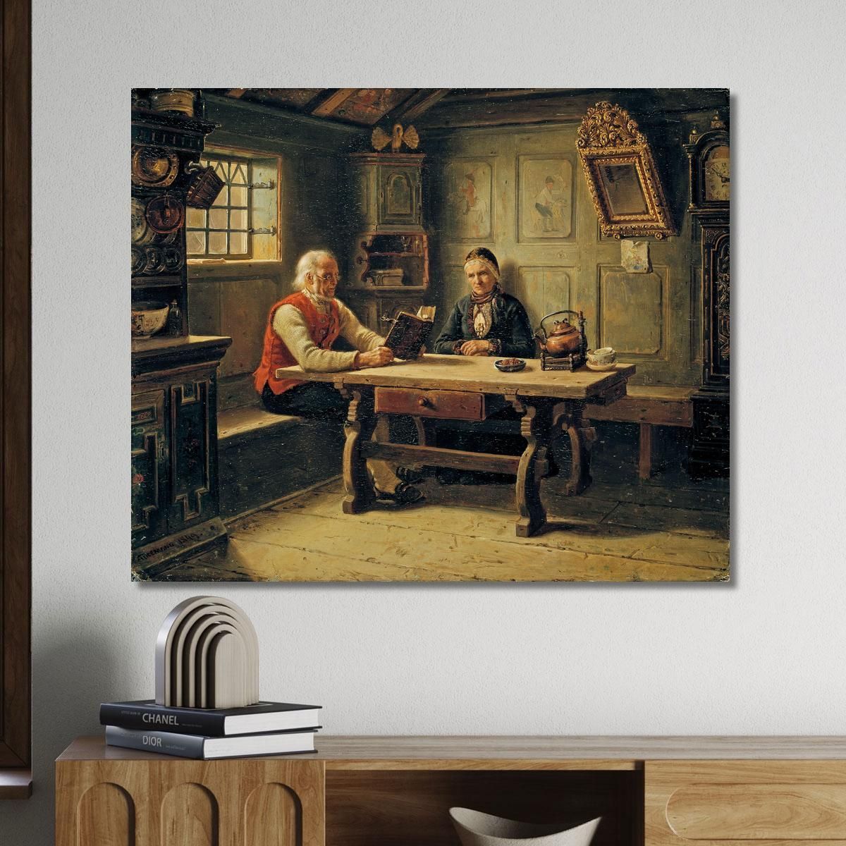 Old Age Solitude Adolph Tidemand atd45 canvas print 