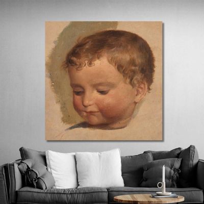 Portrait Of A Child Adolph Tidemand atd50 canvas print 