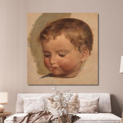 Portrait Of A Child Adolph Tidemand atd50 canvas print 