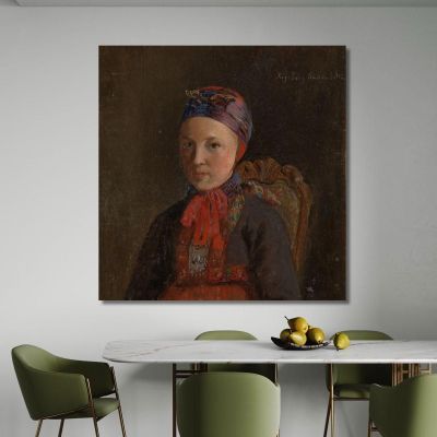 Portrait Of Ingeborg Anderdatter Gulsvig Adolph Tidemand atd59 canvas print 