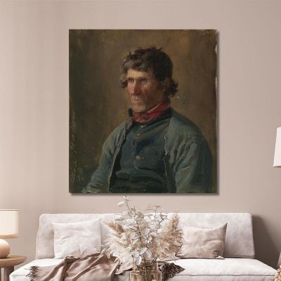 Portrait Of Joseph Steffens From Altenahr Adolph Tidemand atd61 canvas print 