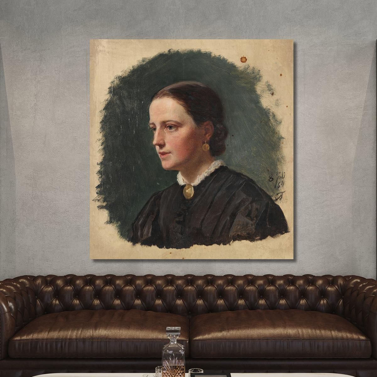 Portrait Of Mrs. Duus Adolph Tidemand atd62 canvas print 