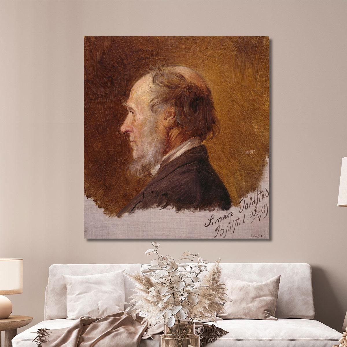 Portrait Of Simon Toldstad. Study Adolph Tidemand atd64 canvas print 