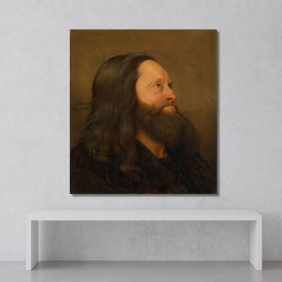 Portrait Study Of An Old Man 2 Adolph Tidemand atd67 canvas print 