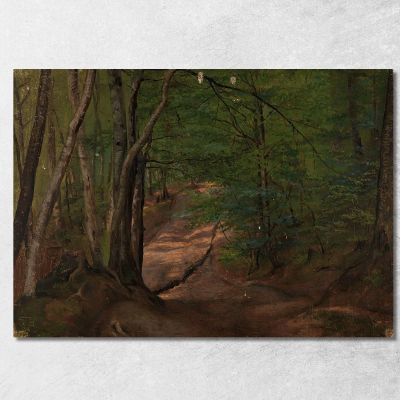 Road In The Forest Adolph Tidemand atd70 canvas print 