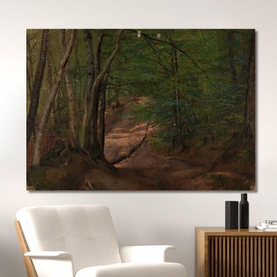 Road In The Forest Adolph Tidemand atd70 canvas print 