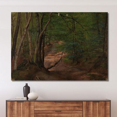 Road In The Forest Adolph Tidemand atd70 canvas print 