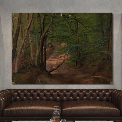 Road In The Forest Adolph Tidemand atd70 canvas print 