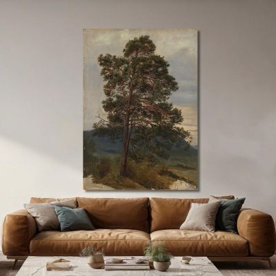 Study Of A Pine Tree Adolph Tidemand atd77 canvas print 