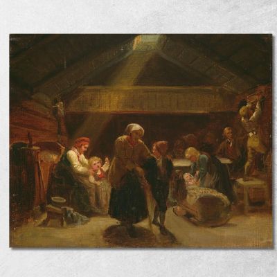 Sunday Morning In A Farmer'S House Adolph Tidemand atd81 canvas print 