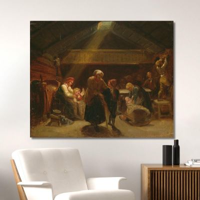 Sunday Morning In A Farmer'S House Adolph Tidemand atd81 canvas print 