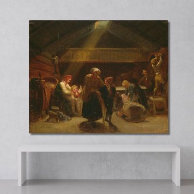 Sunday Morning In A Farmer'S House Adolph Tidemand atd81 canvas print 